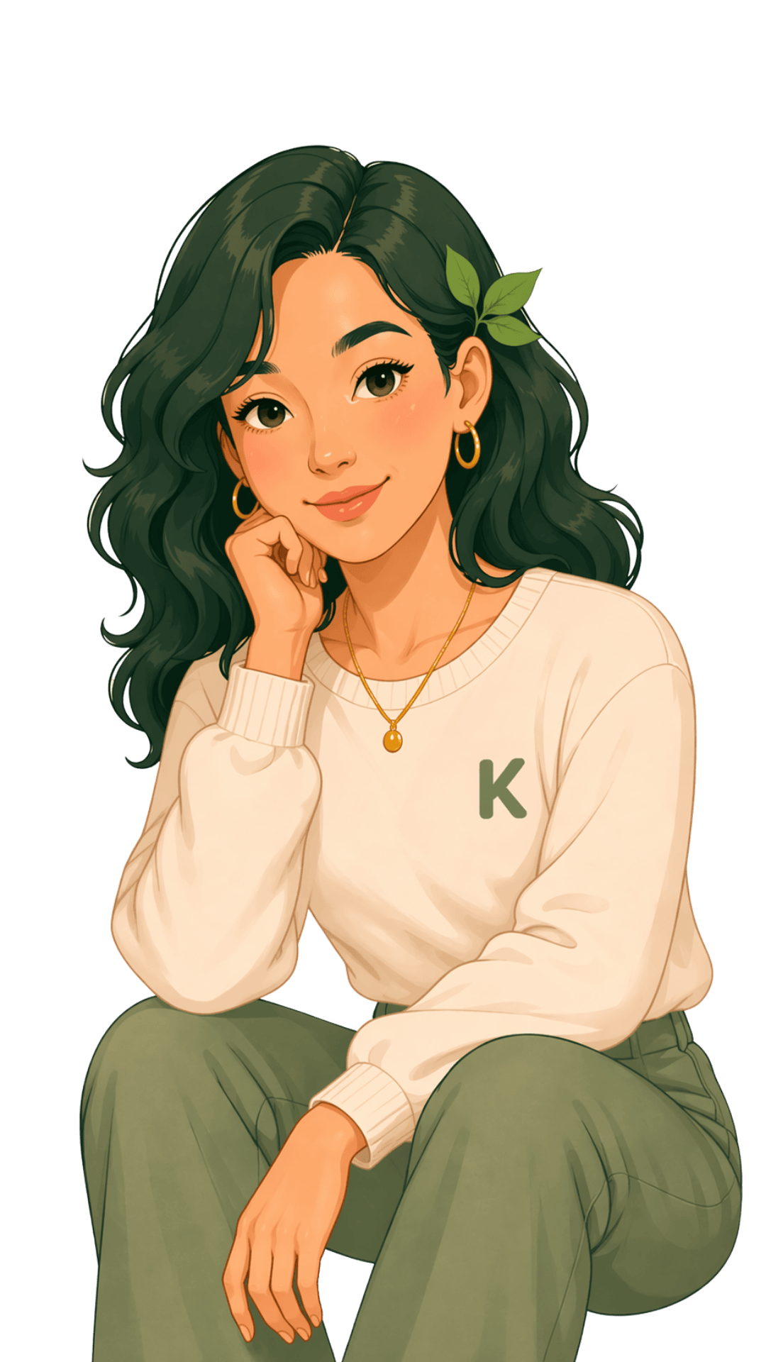 Illustration of KaleAI — a warm, thoughtful character who guides your wellness journey.